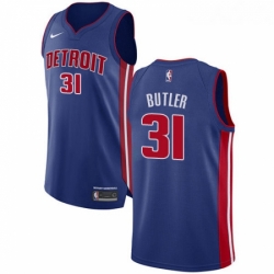 Womens Nike Detroit Pistons 31 Caron Butler Authentic Royal Blue Road NBA Jersey Icon Edition