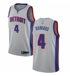 Womens Nike Detroit Pistons 4 Joe Dumars Authentic Silver NBA Jersey Statement Edition