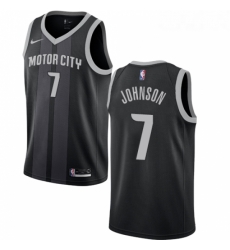 Womens Nike Detroit Pistons 7 Stanley Johnson Swingman Black NBA Jersey City Edition