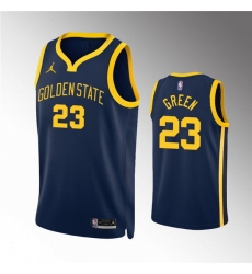 Men Golden State Warriors 23 Draymond Green Navy Statement Edition Stitched Jersey