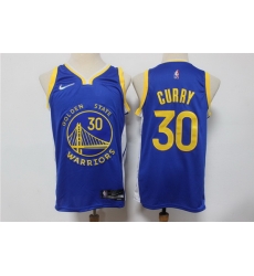 Men Nike Golden State Warriors 30 Stephen Curry Blue Nike Diamond 75th Anniversary City Edition Swingman Jersey