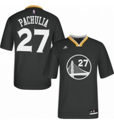 Mens Adidas Golden State Warriors 27 Zaza Pachulia Authentic Black Alternate NBA Jersey