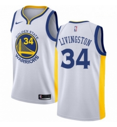 Mens Nike Golden State Warriors 34 Shaun Livingston Swingman White Home NBA Jersey Association Edition 