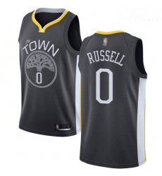 Warriors #0 D 27Angelo Russell Black Basketball Swingman Statement Edition Jersey