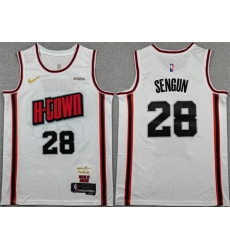 Men Houston Rockets 28 Alperen Sengun White 2024 25 City Edition Stitched Jersey