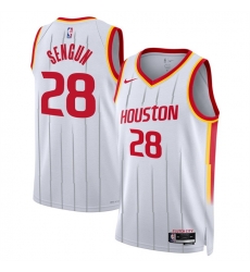 Men Houston Rockets  28 Alperen Sengun White 2026 27 Association Edition Stitched Basketball Jersey