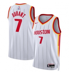 Men Houston Rockets  7 Kevin Durant White 2026 27 Association Edition Stitched Basketball Jersey