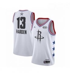 Womens Jordan Houston Rockets 13 James Harden Swingman White 2019 All Star Game Basketball Jersey