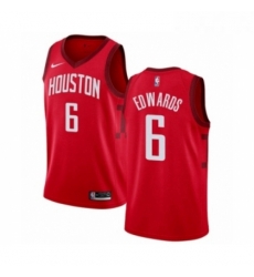 Womens Nike Houston Rockets 6 Vincent Edwards Red Swingman Jersey Earned Edition 