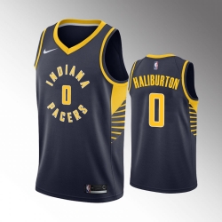 Men Indiana Pacers Tyrese Haliburton #0 2022 23 Association Edition Navy Jersey