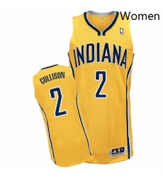 Womens Adidas Indiana Pacers 2 Darren Collison Authentic Gold Alternate NBA Jersey 