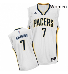 Womens Adidas Indiana Pacers 7 Al Jefferson Swingman White Home NBA Jersey