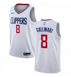 Womens Nike Los Angeles Clippers 8 Danilo Gallinari Swingman White NBA Jersey Association Edition 