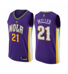 Womens New Orleans Pelicans 21 Darius Miller Swingman Purple Basketball Jersey City Edition 