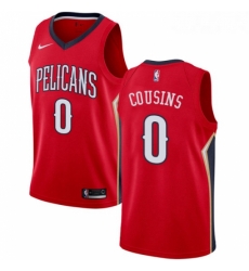 Womens Nike New Orleans Pelicans 0 DeMarcus Cousins Swingman Red Alternate NBA Jersey Statement Edition