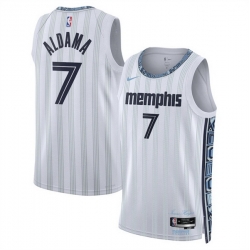 Men Memphis Grizzlies 7 Santi Aldama White 2025 26 City Edition Stitched Basketball Jersey