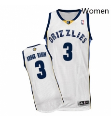 Womens Adidas Memphis Grizzlies 3 Shareef Abdur Rahim Authentic White Home NBA Jersey