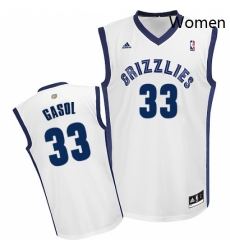 Womens Adidas Memphis Grizzlies 33 Marc Gasol Swingman White Home NBA Jersey