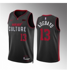 Men Miami Heat 13 Bam Adebayo Black 2023 24 City Edition Stitched Basketball Jersey 412