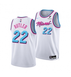 Men Miami Heat 22 Jimmy Butler White 2024 25 City Edition Stitched Basketball Jersey