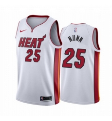 Men Miami Heat 25 Kendrick Nunn Red Statement White Jersey