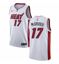 Womens Nike Miami Heat 17 Rodney McGruder Swingman White NBA Jersey Association Edition 