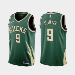 Men Milwaukee Bucks Bobby Portis 2021 Earned Green Jersey