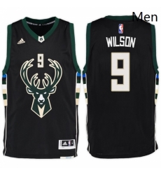 Milwaukee Bucks 9 D J Wilson Alternate Black New Swingman Stitched NBA Jersey