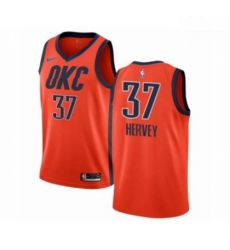 Mens Nike Oklahoma City Thunder 37 Kevin Hervey Orange Swingman Jersey Earned Edition 