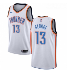 Womens Nike Oklahoma City Thunder 13 Paul George Swingman White Home NBA Jersey Association Edition 