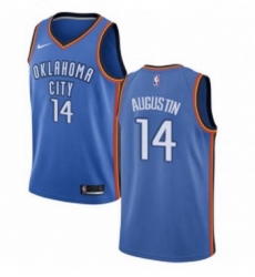 Womens Nike Oklahoma City Thunder 14 DJ Augustin Swingman Royal Blue Road NBA Jersey Icon Edition