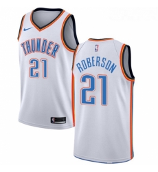 Womens Nike Oklahoma City Thunder 21 Andre Roberson Swingman White Home NBA Jersey Association Edition 