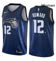 Womens Nike Orlando Magic 12 Dwight Howard Swingman Blue NBA Jersey City Edition 