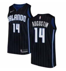 Womens Nike Orlando Magic 14 DJ Augustin Swingman Black Alternate NBA Jersey Statement Edition