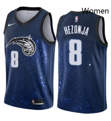 Womens Nike Orlando Magic 8 Mario Hezonja Swingman Blue NBA Jersey City Edition