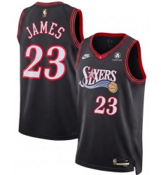 Men Philadelphia 76ers  LeBron James Black 2026 Classic Edition With Patch Stitched Jersey