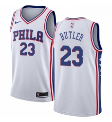 Mens Nike Philadelphia 76ers 23 Jimmy Butler Swingman White NBA Jersey Association Edition 