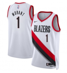 Men Portland Trail Blazers  1 Ja Morant White 2026 Association Edition Stitched Basketball Jersey