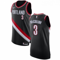 Womens Nike Portland Trail Blazers 3 CJ McCollum Authentic Black Road NBA Jersey Icon Edition