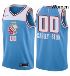 Womens Nike Sacramento Kings 0 Willie Cauley Stein Swingman Blue NBA Jersey City Edition 