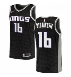 Womens Nike Sacramento Kings 16 Peja Stojakovic Authentic Black NBA Jersey Statement Edition 