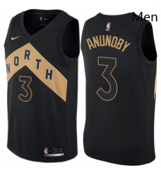 Mens Nike Toronto Raptors 3 OG Anunoby Authentic Black NBA Jersey City Edition 