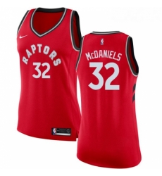 Womens Nike Toronto Raptors 32 KJ McDaniels Swingman Red Road NBA Jersey Icon Edition 