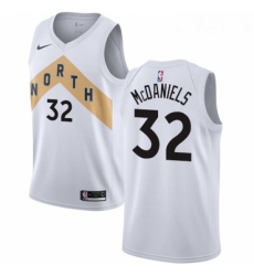 Womens Nike Toronto Raptors 32 KJ McDaniels Swingman White NBA Jersey City Edition 