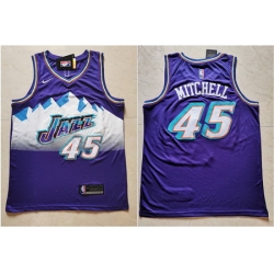 Jazz 45 Donovan Mitchell Purple Nike Swingman Jersey