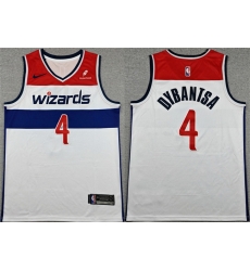 Men Washington Wizards  4 AJ Dybantsa White 2026 Association Edition Draft Stitched Basketball Jersey
