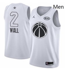 Mens Nike Jordan Washington Wizards 2 John Wall Swingman White 2018 All Star Game NBA Jersey