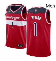 Mens Nike Washington Wizards 1 Austin Rivers Swingman Red NBA Jersey Icon Edition 