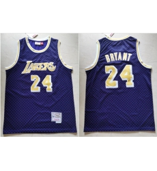 Lakers 24 Kobe Bryant Purple Hardwood Classics Jersey