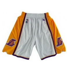 Los Angeles Lakers White Mesh Swingman NBA Shorts